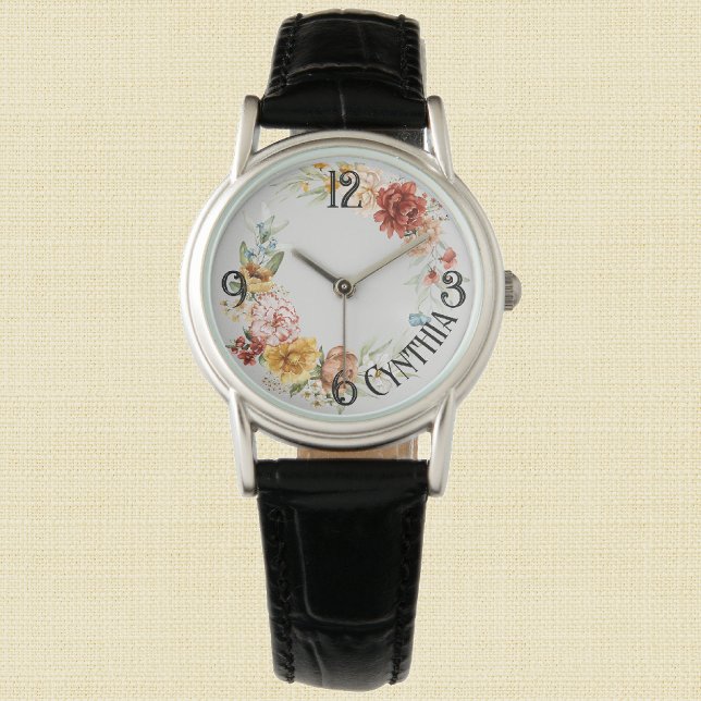 Nombre, acuarela Florencia Holandesa reloj de cuer (Subido por el creador)