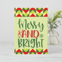 Nombre Alegre y Brillante Navidad En Blanco Interi