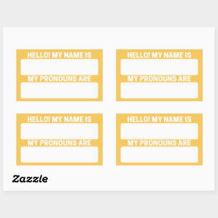 Nombre amarillo de maíz y etiquetas de perfil
