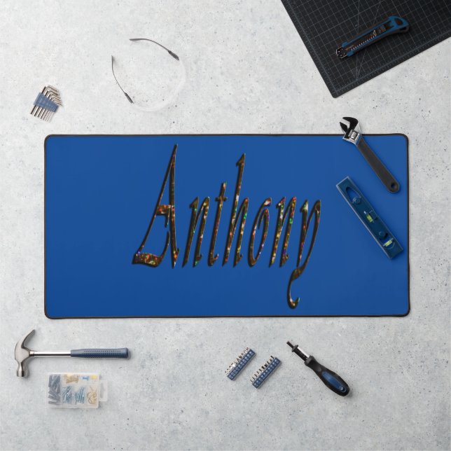 Nombre Anthony, alfombrilla de escritorio, diseñad (Puesto de trabajo)