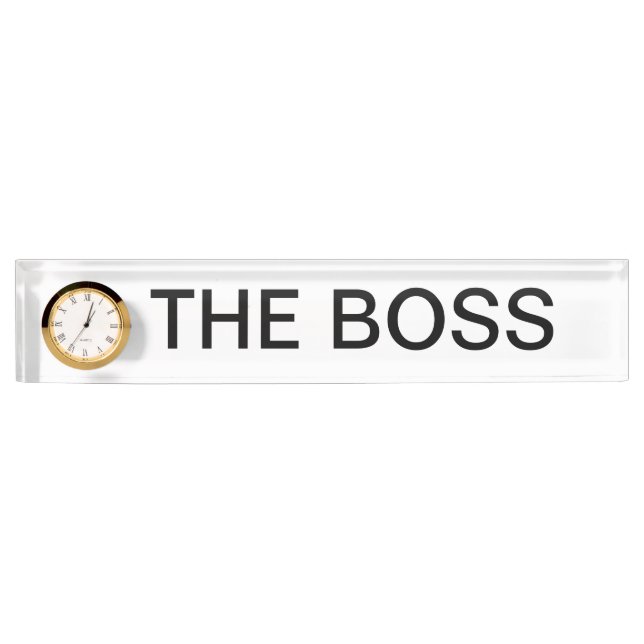 Nombre Boss, placa de identificación de la diversión (Anverso)