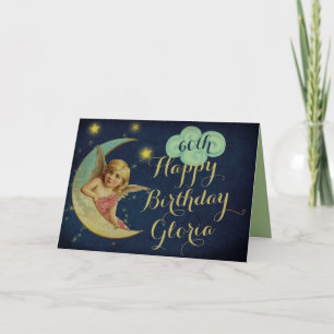 Nombre celeste y tarjeta de cumpleaños del Persona
