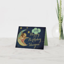 Nombre celeste y tarjeta de cumpleaños del Persona