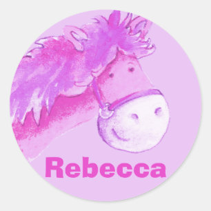 Nombre chica "Rebecca" pegatina de caballo pony ro
