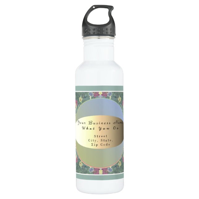 Nombre comercial Botella de agua floral (Anverso)
