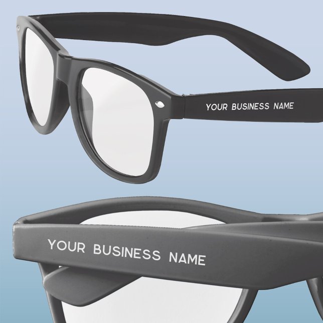 Nombre comercial promocional Gafas de sol (Your Business Name simple minimalist text promotional sunglasses)