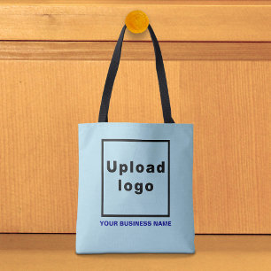 Nombre comercial y logotipo en bolsa azul claro