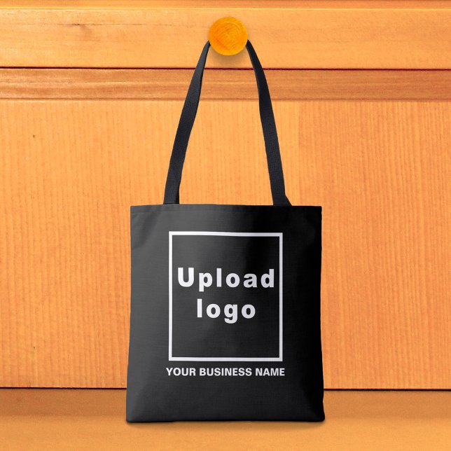 Nombre comercial y logotipo en bolsa de tocador ne (Black tote bag with your business name and logo)