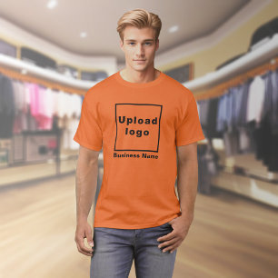 Nombre comercial y logotipo en camiseta Naranja