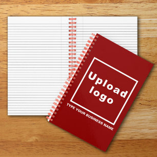 Nombre comercial y logotipo en cuaderno en espiral