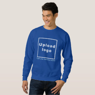 Nombre comercial y logotipo en sudadera azul