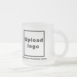 Nombre comercial y logotipo en taza de vidrio