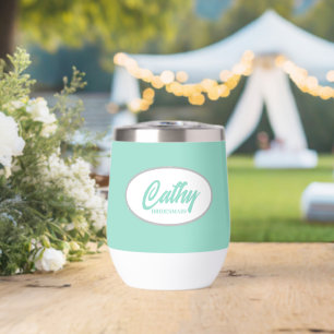 Nombre con estilo Seafoam Boda Nombre de la dama d