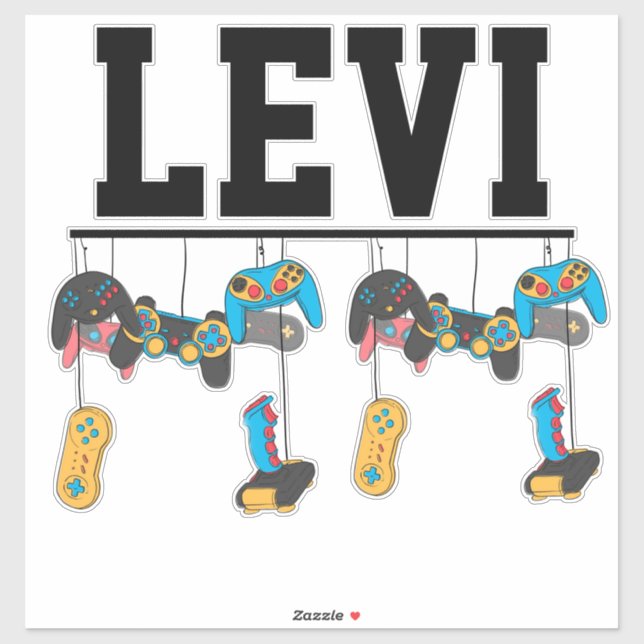 Nombre con Pegatina de controladores de videojuego (Hoja)