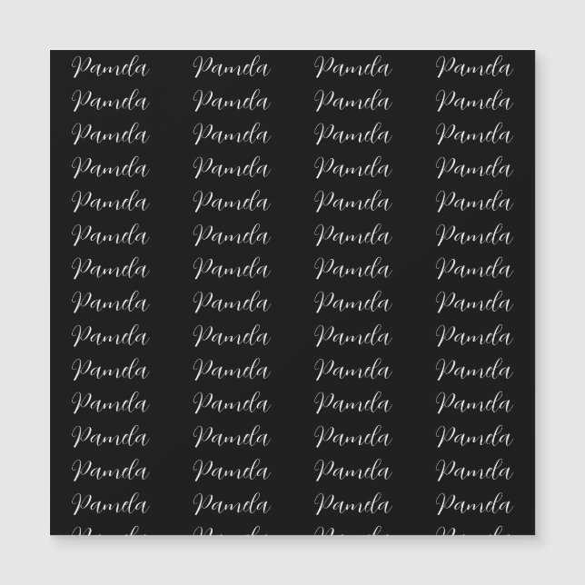 Nombre de adición Minimalista rojo negro personali (Anverso)