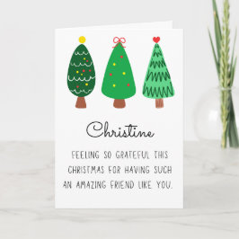 Nombre de amigo Feliz Navidad moderno doblado