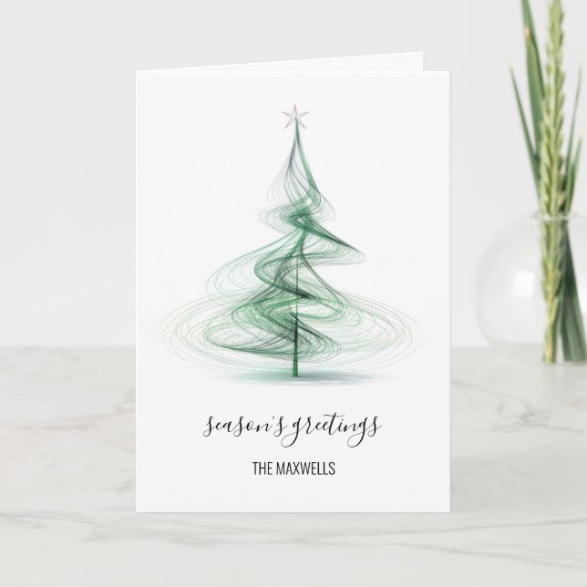 nombre de árbol de Navidad minimalista (Anverso)