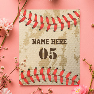 Nombre de béisbol vintage personalizado número ret