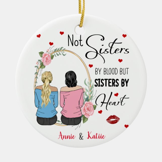 Nombre de BFF personalizado Ornamento (Frente)