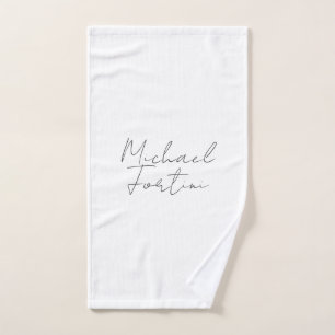 Nombre de caligrafía blanca minimalista profesiona