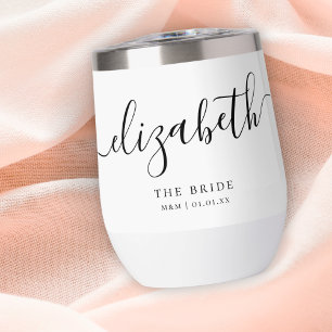 Nombre de caligrafía de guión elegante de novia pe