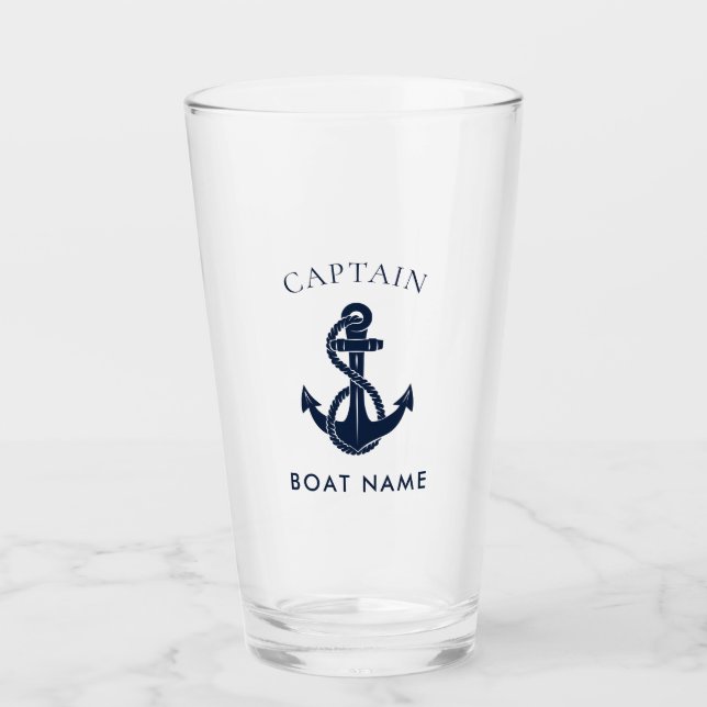 Nombre de capitán náutico personalizado Ancla de b (Anverso)
