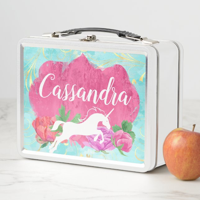 Nombre de Chicas azul rosa unicornio de flores de  (In situ)