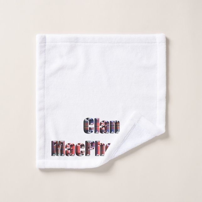Nombre de Clan MacPherson Tartán, Ropa Lavada (Toallita)