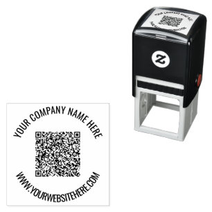 Nombre de código QR Sitio web o sello de redondeo