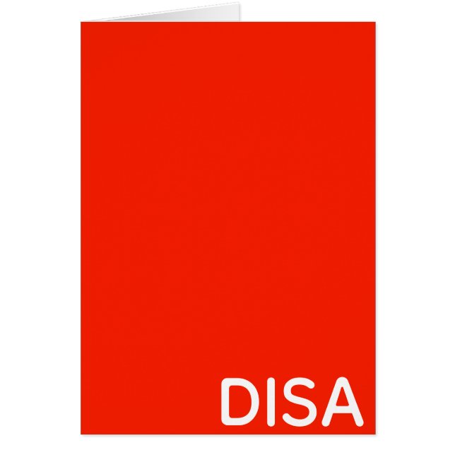Nombre de color rojo de Disa (Frente)