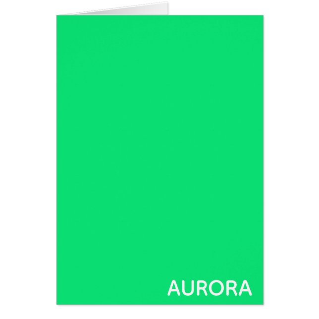 Nombre de color verde de Aurora (Frente)