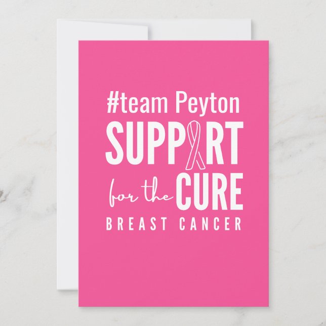 nombre de costumbre de cáncer de mama Invitación I (Anverso)