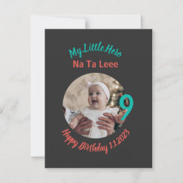 Nombre de cumpleaños personalizado con foto
