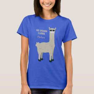 Nombre de encargo de la llama fresca y camisetas y