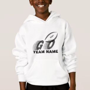 Nombre de equipo y fútbol americano personalizable