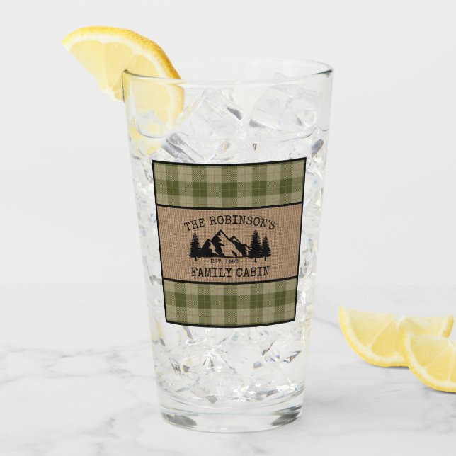 Nombre de familia Árboles de cabaña Sage Green Pla (Anverso (hielo))