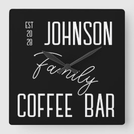 Nombre de familia Cocina Reloj de pared de la plaz