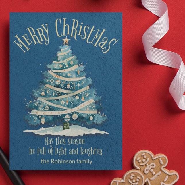 Nombre de familia de árbol de acuarela navidad (Subido por el creador)