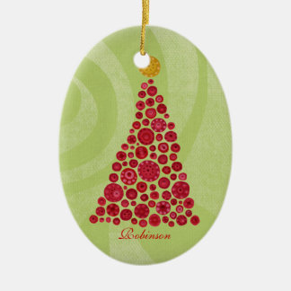 Nombre de familia de árbol de Navidad Ornamento Ke