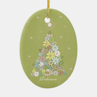 Nombre de familia de árbol de Navidad Ornamento Ke