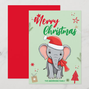 Nombre de familia de Navidad del árbol de elefante