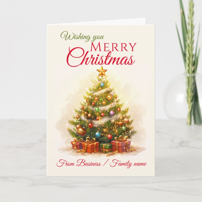 Nombre de familia de negocio del árbol de navidad (Anverso)