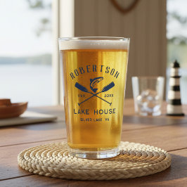 Nombre de familia Lake House Pescado Oars Cruzado