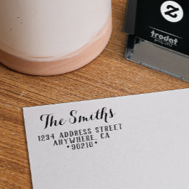 Nombre de familia Sello de goma de dirección de re