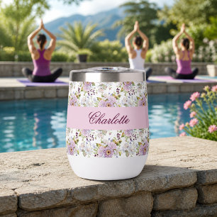 Nombre de flor silvestre rosa personalizado en gui