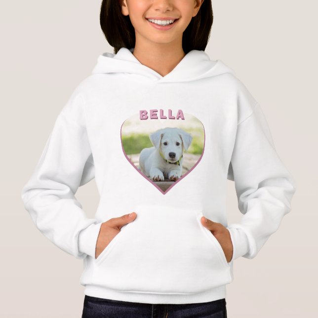 Nombre de foto de perro Corazón rosado (Anverso)