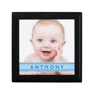 Nombre de foto del bebé personalizado Caja de joya