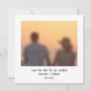 Nombre de foto instantánea retro boda Guardar tarj