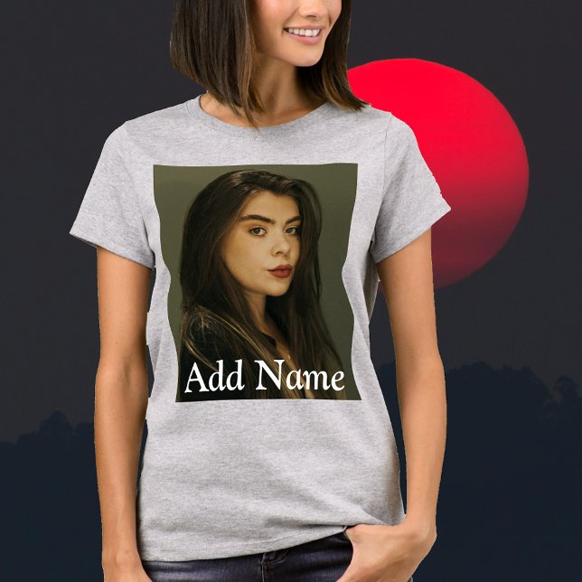 Nombre de foto personalizado Texto de camiseta per (Custom Photo Name Text Personalized T-Shirt
)