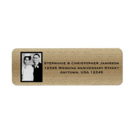 Nombre de foto y etiqueta de dirección del anivers